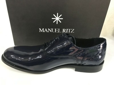 MANUEL RITZ Shoes n.44 Man Leather \u0026 Paint Blue | eBay