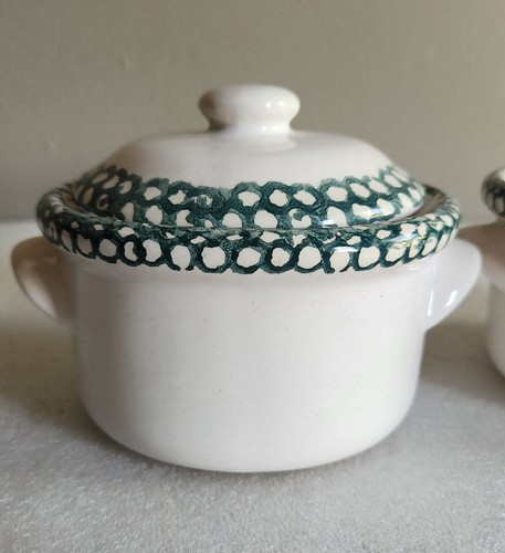 2 Hearts Green Bowls by Tienshan with Lids 2⅞" Tall With No Lid On 5" Wide - Picture 11 of 16