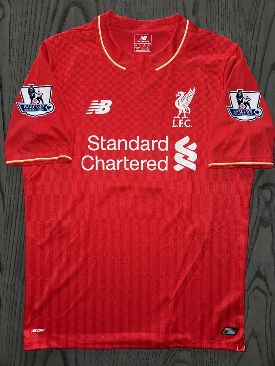 2015/16 New Balance Liverpool FC Gerrard Home Jersey - Size 2015/16 New Balance Liverpool FC Gerrard Home Jersey - Size