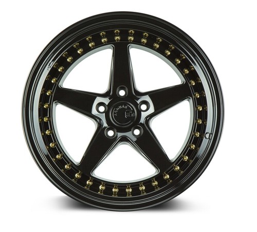 19x9.5 Aodhan DS05 5x114.3 +22 Black Wheels (Set of 4) - 第 2/3 張圖片
