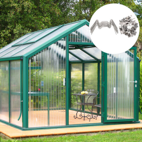 100PCS Stainless Steel Glazing W Wire Clip W Type Clip Pane Fixing Clip New - Imagen 10 de 12