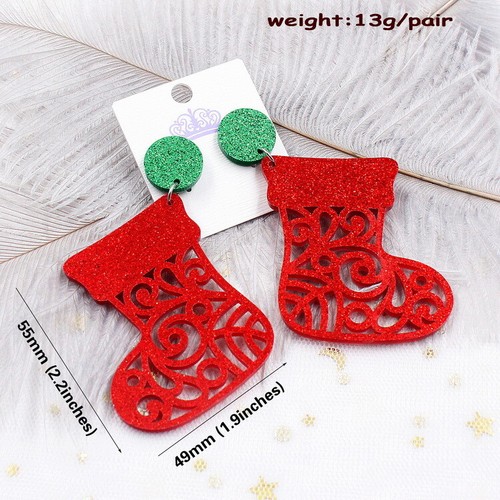 Grinch Christmas Earrings Shiny Acrylic Chunky Koala Xmas Tree Bauble Xmas Gift - Picture 16 of 41