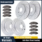Fit for Honda Cr-V 2007-2016 Front and Rear Slotted Brake Rotors Pads Kit Brakes