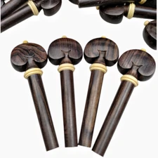 20x Violin Pegs 4/4 undyed Ebony wood inlay boxwood Violin String tuning Key peg