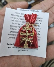 AMULETO CRUZ DE CARAVACA 1pc PARA  PROTECCION Y ROMPE BRUJERIA ORACION GRATIS 