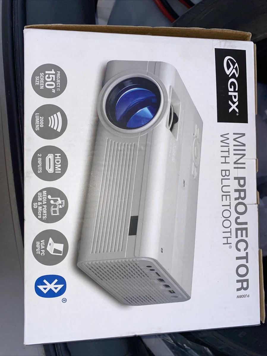 GPX Portable Indoor/Outdoor Projector, Bluetooth