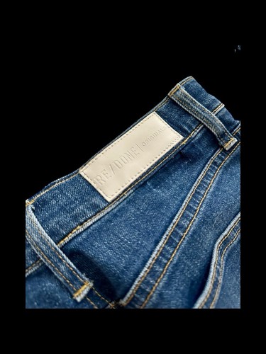 Women's Levi's Redone High Rise Ankle Crop Tapered Jeans 25x25 Dark Wash $395 - Picture 7 of 12
