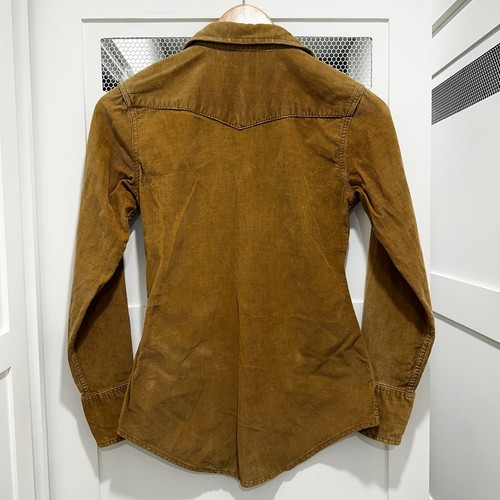 Vtg Calvin Klein Corduroy Button Shirt 4 100% Cotton Snap Western Country Fitted - Picture 8 of 9