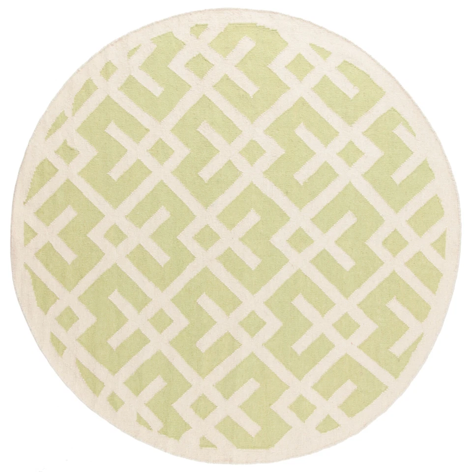 SAFAVIEH Dhurries DHU552A Light Green / Ivory Rug - Image 4 of 4