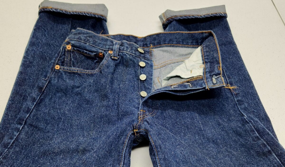True Vintage 70s #6 Button Levi 501 Little e Selvage Jeans True Vintage 70s #6 Button Levi 501 Little e Selvage Jeans