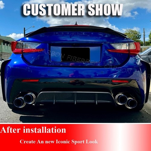 Fit For Lexus RC F RCF 2015-2018 REAL CARBON Rear Bumper Diffuser Lip Spoiler - Picture 4 of 20