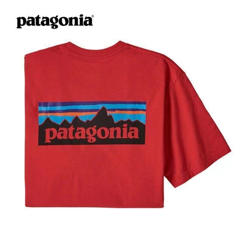 Hombre Algodón LOGO Cuello Redondo Manga Corta Camiseta Montaña Estampado Base Camiseta - Imagen 19 de 42