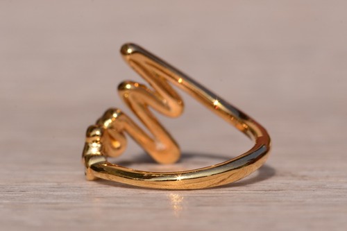 Ladies Hearts on Fire Yellow Gold Mrs. Ring - Picture 3 of 11