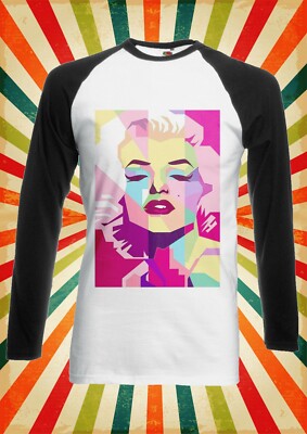 Marilyn Monroe Popsängerin cooles langes kurzärmliges Baseball-T-Shirt für Herren Damen 2276