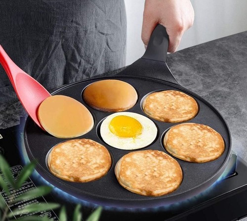 Pfannkuchen Pfanne, 7-Kreis-Formen, 27 cm Pancake Pfanne Spiegelei Eierpfanne~! - Bild 8 von 19