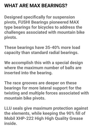 Intense Uzzi 2016 MAX FULL COMPLEMENT Schwenklager Kit Set - Bild 4 von 4