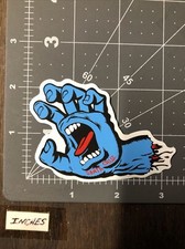 Santa Cruz Blue Screaming Hand Glossy Skateboard Laptop Decal Sticker Gloss4