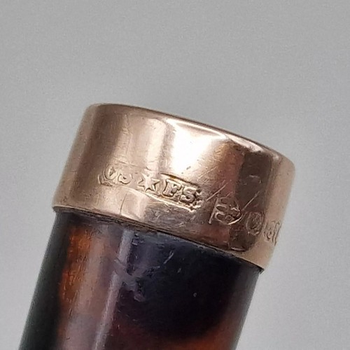 Rare Antique 9ct Gold & Amber Cheroot/Cigar Holder 1941 - Picture 12 of 15
