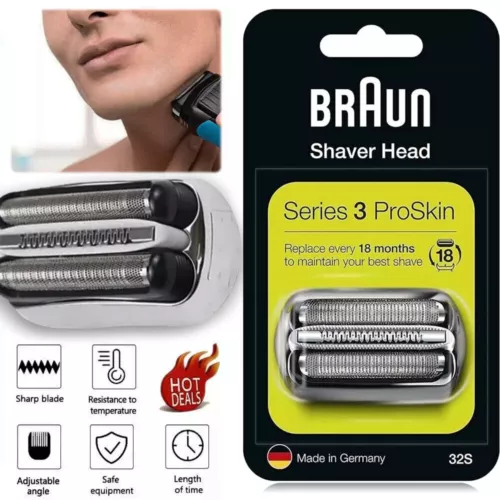 Braun Shaving Head Cartridge 32S Series 3 Combo Pack 3040s,3030s,3050cc,395cc .SWEGJOL - Picture 2 of 15