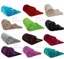 New Super Soft  Faux Fur Roll Mink Blanket Sofa Bed Throw Double & King Size Uk