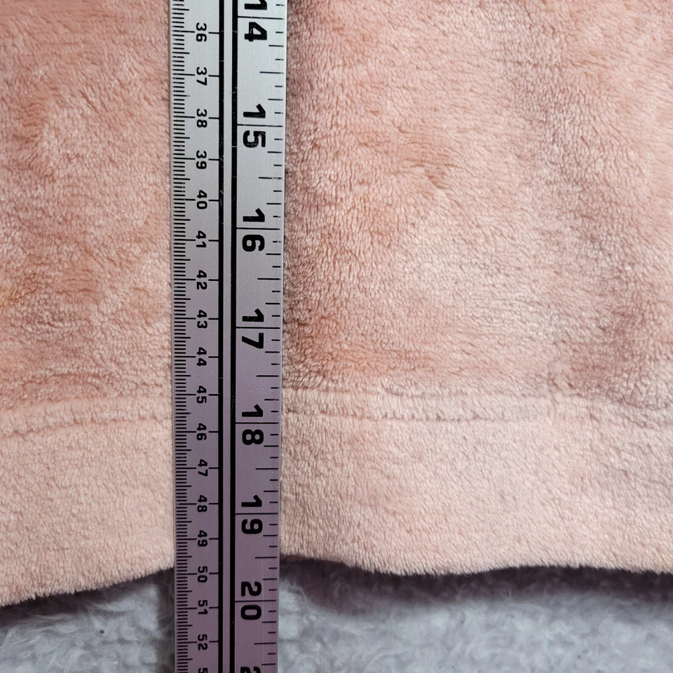 Jaqueta de veludo feminina HOLLISTER XS rosa pêssego Sherpa cropped manga longa 1/2 zíper - Imagem 4 de 4