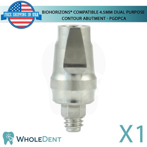 BioHorizons® Compatible 4.5mm Dual Purpose Contour Abutment Titanium Dental - Picture 1 of 5