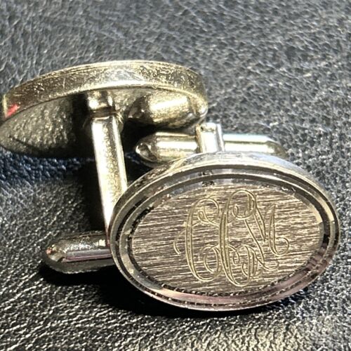 Vintage Sterlingsilber Lamodus Manschettenknöpfe 14 Gramm monogrammiert signiert E23 - Bild 2 von 5
