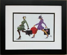 Annie Lee "Power Shopping" Custom FRAMED Black Art  BLM