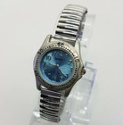 Ocean Blue Dial Surge Advance Watch for Women Ladies Silver Tone Case Blue Watch