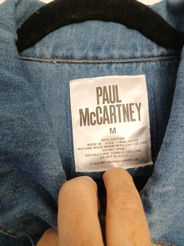 Rare Paul McCartney “Got Back” Tour 2022 Denim Jacket Men's Size M - Picture 4 of 14
