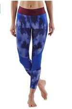 Image of Skins Series 3 7/8 Tights Blue Camo Womens Size Small REF CL3