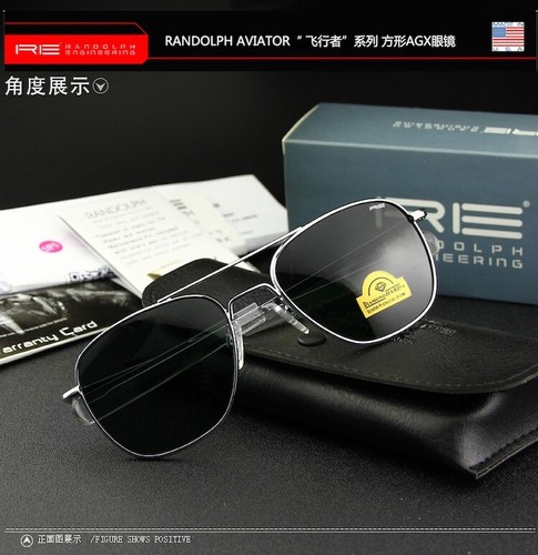 Randolph Aviator Shades - Top Gun Style for USAF Pilots,Tom Cruise Sunglasses - Picture 7 of 19