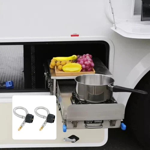 2 Pack 15 inch Stainless RV Propane Hose with Gauge QCC1/ Type 1 Connection - 第 11/38 張圖片