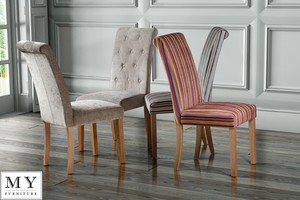 High Quality Upholstered Scroll Roll Back Dining Chair Genoa Image Is Loading High Quality Upholstered Scroll Roll Back Dining Chair