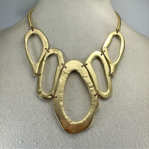 Buy metal bib necklace Shop MANILAI Chunky Metal Statement Necklace For Women Ne
