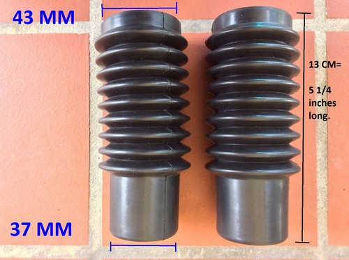 Yamaha YG5S G7S G6S L5T RD60 New FRONT FORK BOOT RUBBER GAITOR SET - Picture 2 of 2