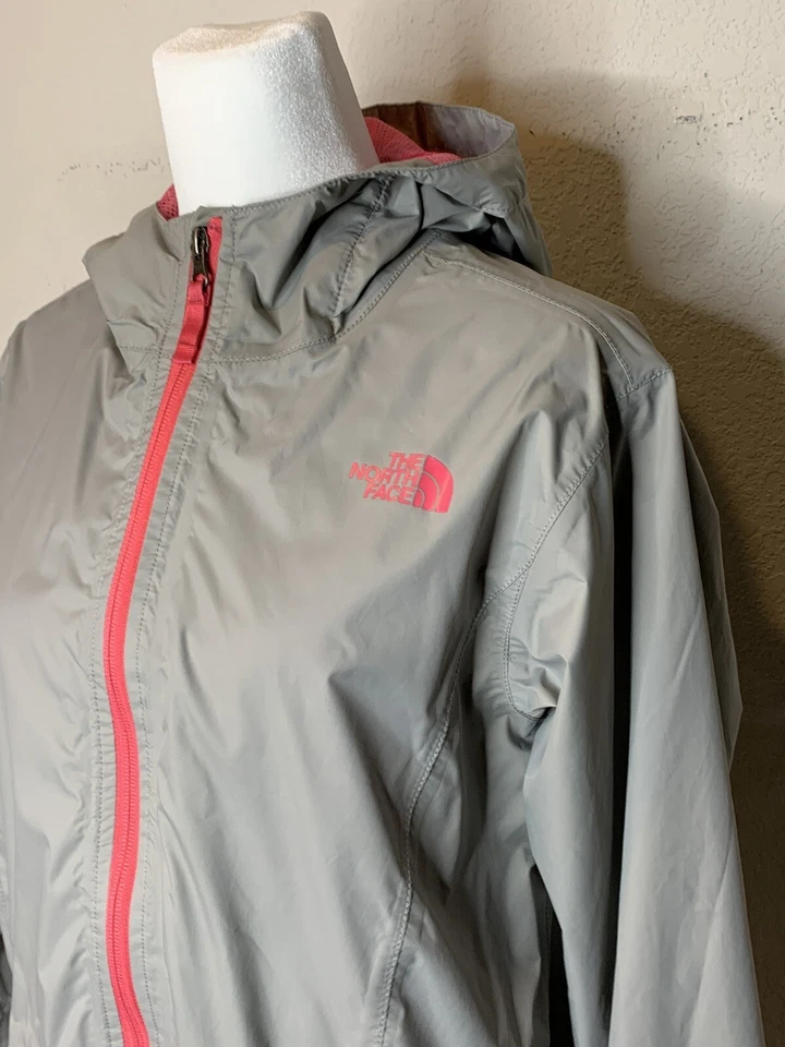 The North Face Dryvent Hooded Wind Rain Jacket Girls Full Zip Gray Sz XL Youth - Image 2 of 4