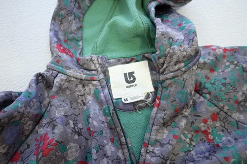 Burton Fleece Full Zip Hoodie Sweater Floral Performance Girls Size Medium - Picture 5 of 6
