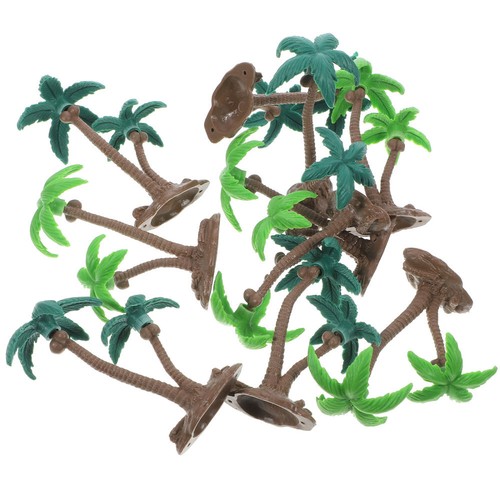 10 Pcs Simulated Coconut Tree Ornaments Office Miniature Scene Trees - Picture 9 of 12