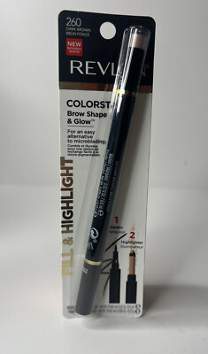 Revlon Colorstay Brow Shape & Glow Combines Marker & Highlighter 260 DARK BROWN 