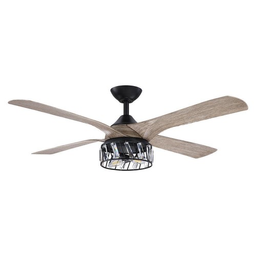 matrix decor Ceiling Fan+Light Kit 52" 6-Speeds Indoor Crystal + Remote Control - Picture 5 of 7