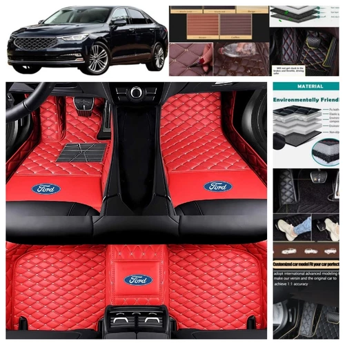 For Ford Taurus 2010-2019 Car Floor Mats PU Leather Waterproof Custom Carpets - Picture 13 of 36