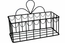 Wandkorb S2 Metallkorb Shabby Chic Drahtkorb grau patiniert Landhaus Set mögl.