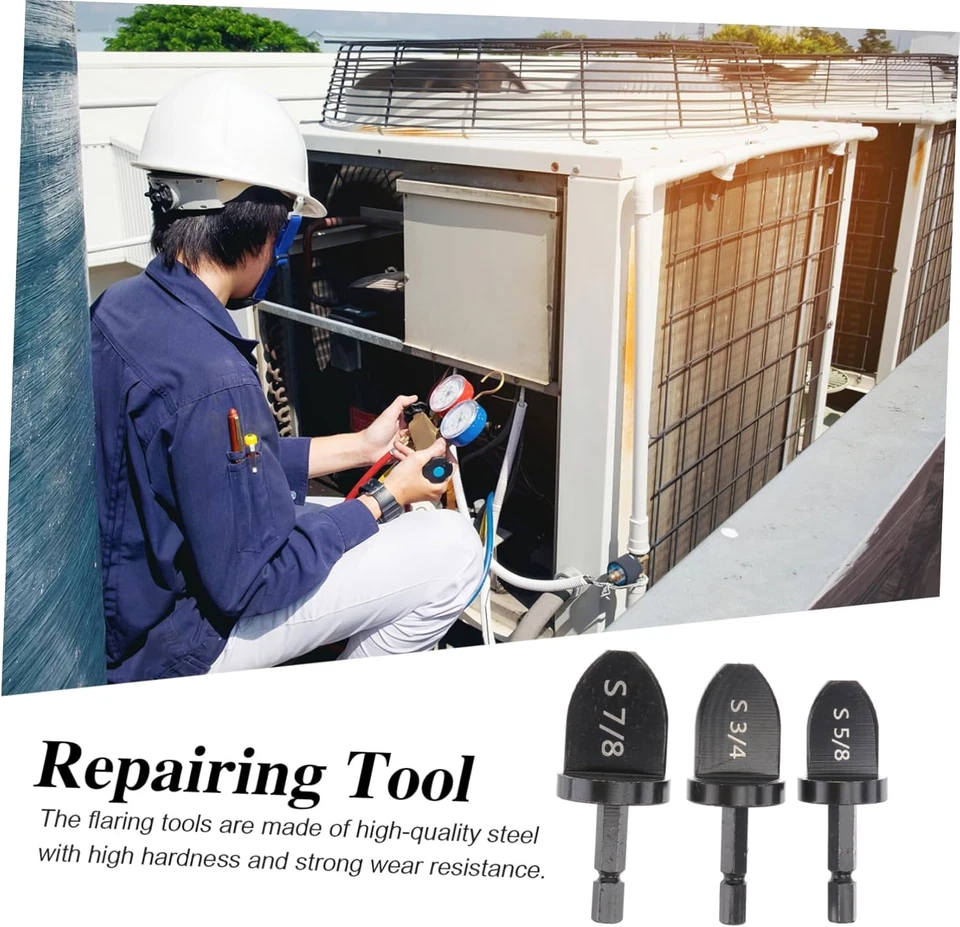 Conjunto de brocas ferramenta de estampagem ar condicionado tubo de cobre tubo de queima expansor LOTE - Imagem 3 de 4