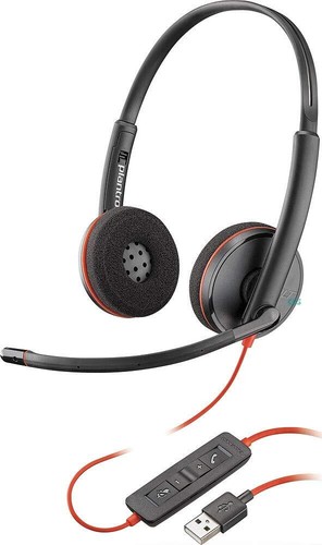 Plantronics Blackwire 3220 Przewodowy podwójny zestaw słuchawkowy z mikrofonem wysięgnika