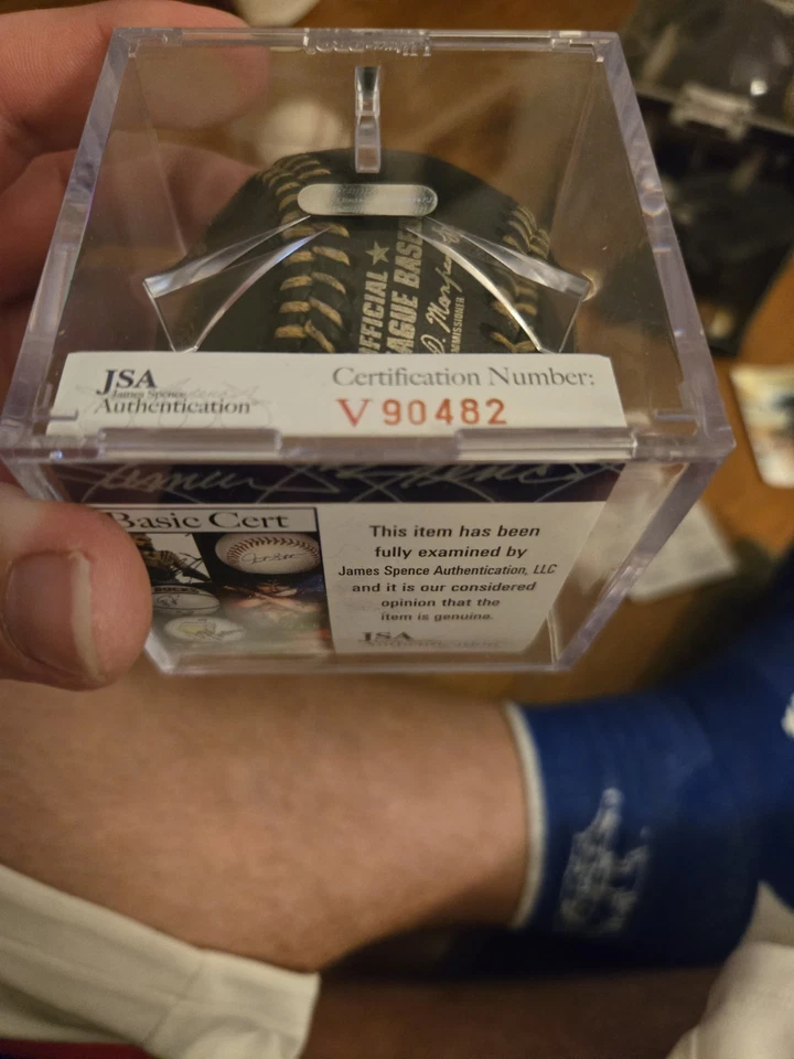 Fernando Tatis Jr Signed Black OML Baseball JSA COA - Image 3 of 4