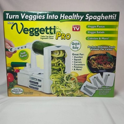 AS SEEN ON TV VEGGETTI PRO Table Top Spiral Vegetable Cutter NIB FREE SHIPPING!!