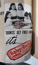 Vintage Dionne Quintuplets Scrapbook Newspaper Clippings Baby Ruth Palmolive Ads
