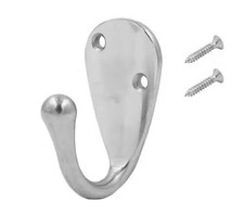 Qty 5 - Everbilt Single Robe Hook Stainless Steel - NEW