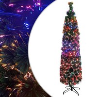 KüNstlicher Weihnachtsbaum Schlank 240 Cm Mit StäNder Glasfaser Spitzen